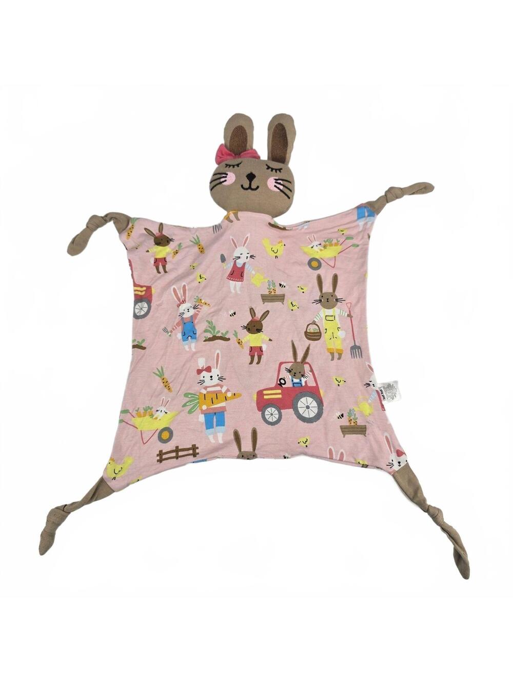 LITTLE SLEEPIES Pink Hop To It Bunny Rabbit Sleepyhead Lovey Security Blanket